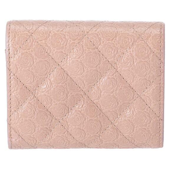 CHANEL Camellia Trifold Wallet A70301 Beige Leather - Picture 2 of 8